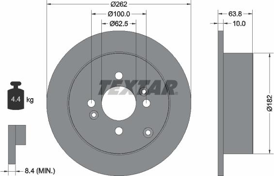 Textar 92161300 - Тормозной диск autospares.lv