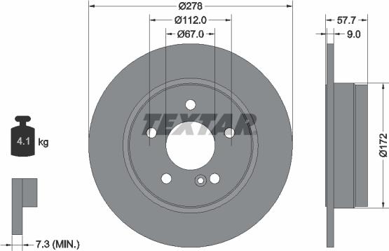 Textar 92163100 - Тормозной диск autospares.lv