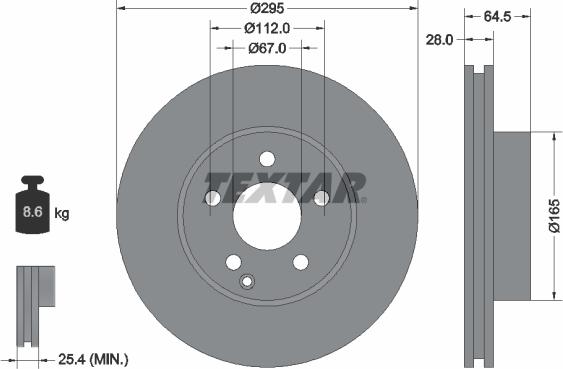 Textar 92163205 - Тормозной диск autospares.lv