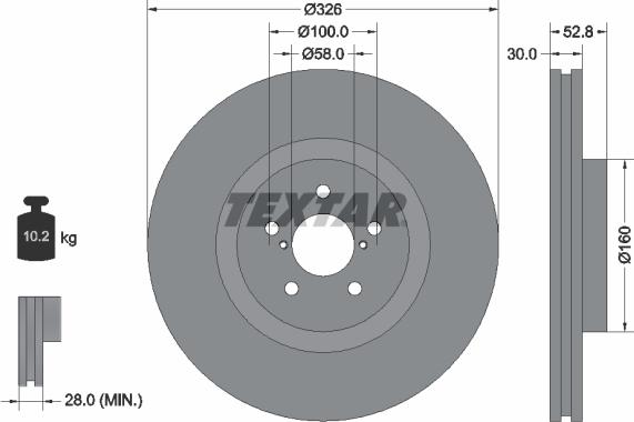 Textar 92167900 - Тормозной диск autospares.lv