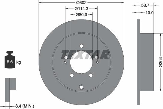 Textar 92167000 - Тормозной диск autospares.lv