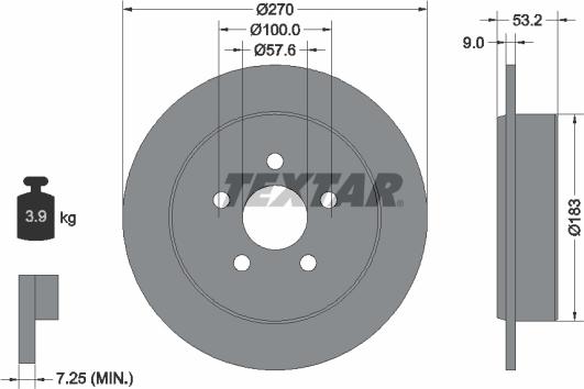 Textar 92108600 - Тормозной диск autospares.lv