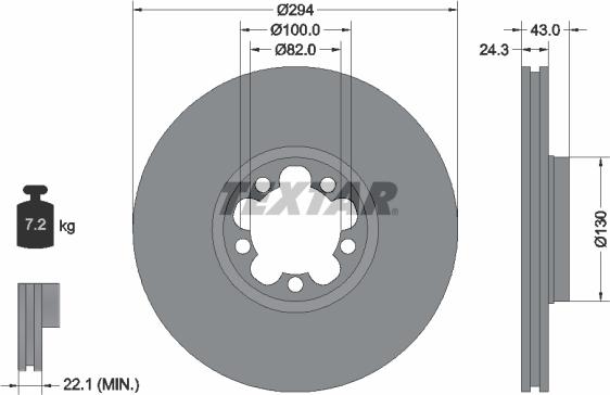 Textar 92103800 - Тормозной диск autospares.lv