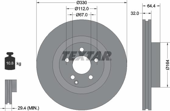 Textar 92119903 - Тормозной диск autospares.lv