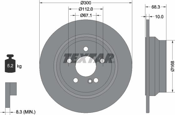 Textar 92115405 - Тормозной диск autospares.lv