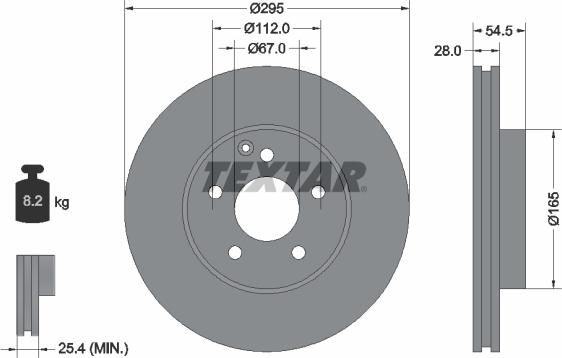 Textar 92115203 - Тормозной диск autospares.lv