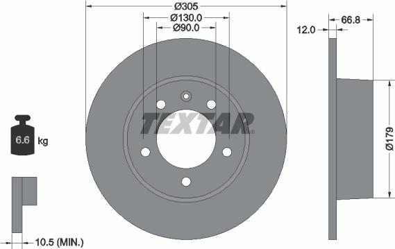 Textar 92111200 - Тормозной диск autospares.lv