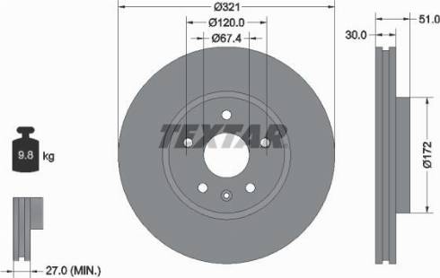 Textar 92187000 - Тормозной диск autospares.lv