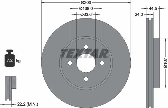 Textar 92139900 - Тормозной диск autospares.lv