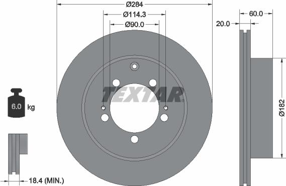 Textar 92134700 - Тормозной диск autospares.lv