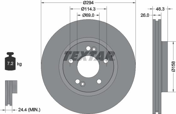 Textar 92136400 - Тормозной диск autospares.lv