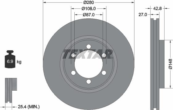 Textar 92136500 - Тормозной диск autospares.lv