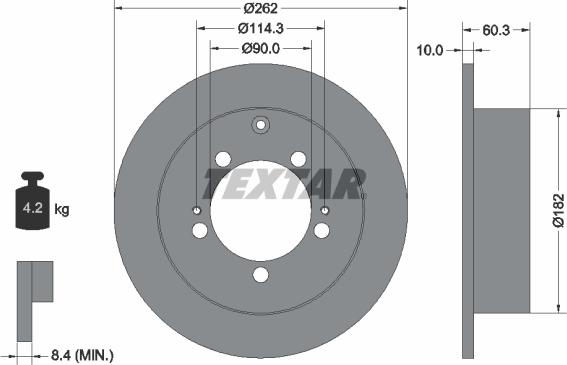 Textar 92136100 - Тормозной диск autospares.lv