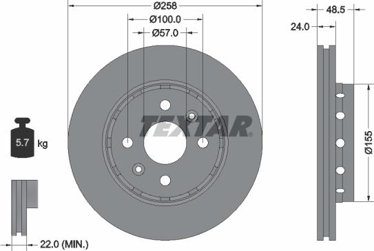 Textar 92131100 - Тормозной диск autospares.lv