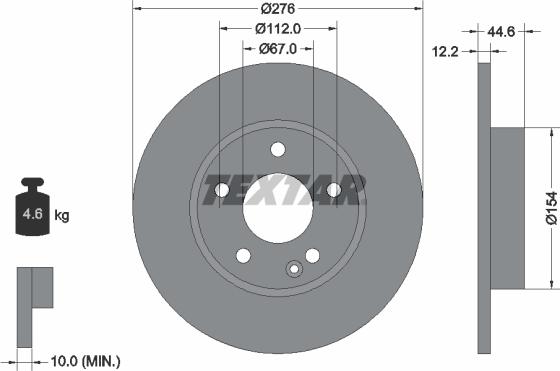 Textar 92131800 - Тормозной диск autospares.lv