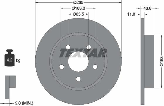 Textar 92133700 - Тормозной диск autospares.lv