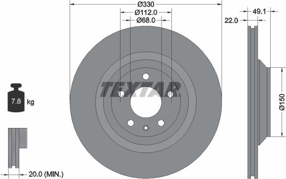 Textar 92132603 - Тормозной диск autospares.lv
