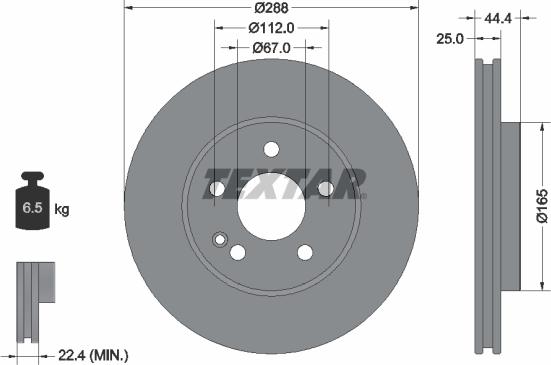 Textar 92132005 - Тормозной диск autospares.lv