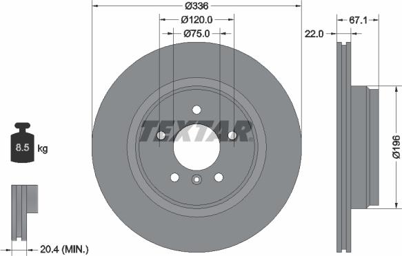 Textar 92137905 - Тормозной диск autospares.lv