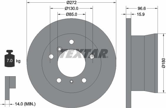 Textar 92137603 - Тормозной диск autospares.lv