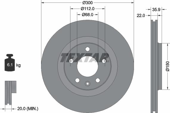 Textar 92137105 - Тормозной диск autospares.lv