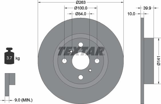 Textar 92179303 - Тормозной диск autospares.lv