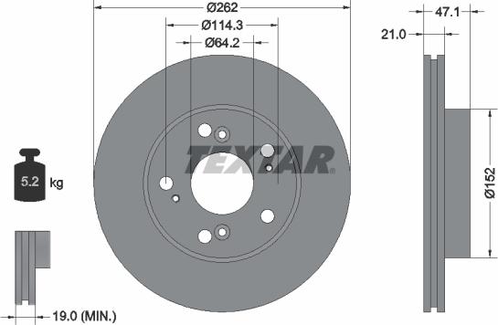 Textar 92175803 - Тормозной диск autospares.lv