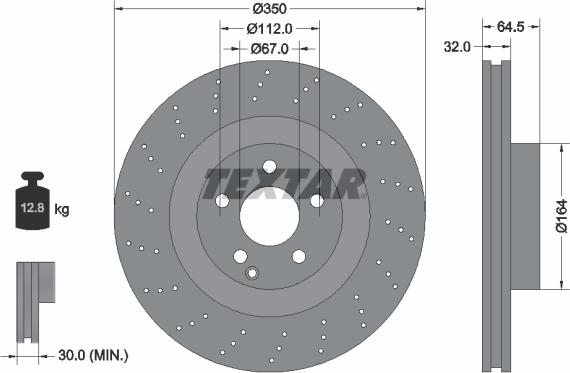 Textar 92176405 - Тормозной диск autospares.lv