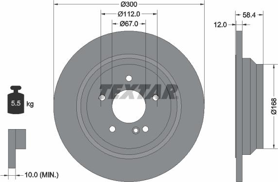 Textar 92176503 - Тормозной диск autospares.lv