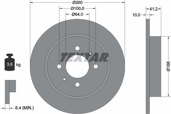 Textar 92171203 - Тормозной диск autospares.lv