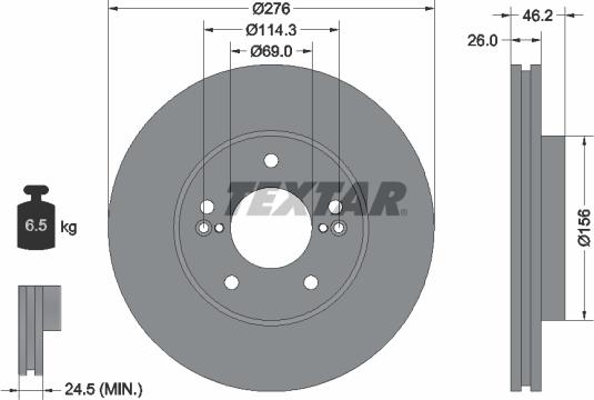 Textar 92173203 - Тормозной диск autospares.lv