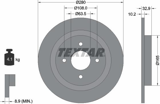 Textar 92172403 - Тормозной диск autospares.lv