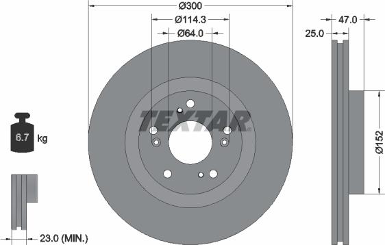 Textar 92177900 - Тормозной диск autospares.lv