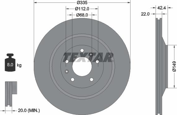 Textar 92177005 - Тормозной диск autospares.lv