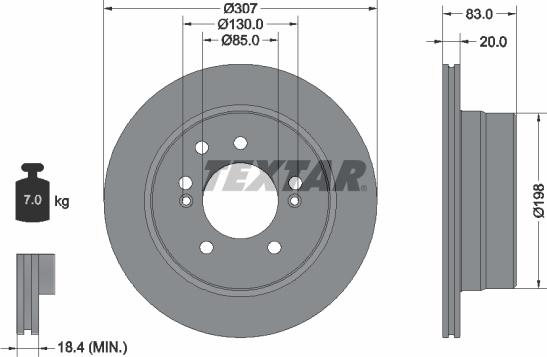 Textar 92341003 - Тормозной диск autospares.lv