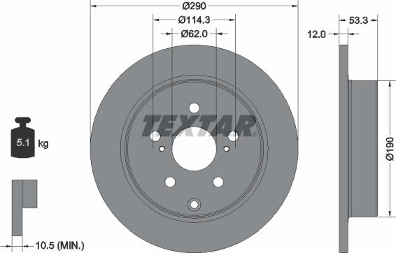 Textar 92314203 - Тормозной диск autospares.lv