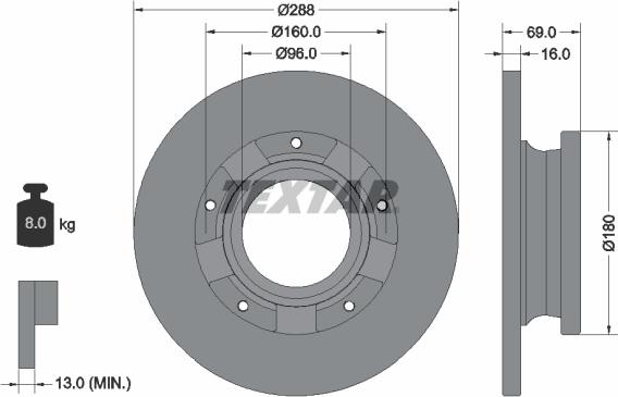 Textar 92316903 - Тормозной диск autospares.lv