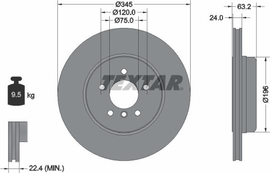 Textar 92310105 - Тормозной диск autospares.lv