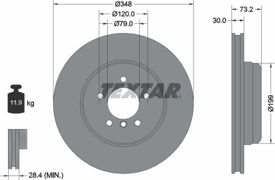 Textar 92310305 - Тормозной диск autospares.lv