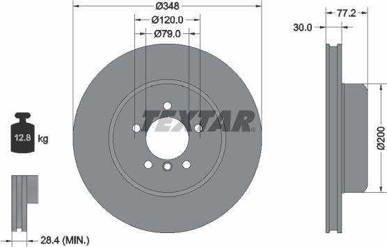 Textar 92310205 - Тормозной диск autospares.lv