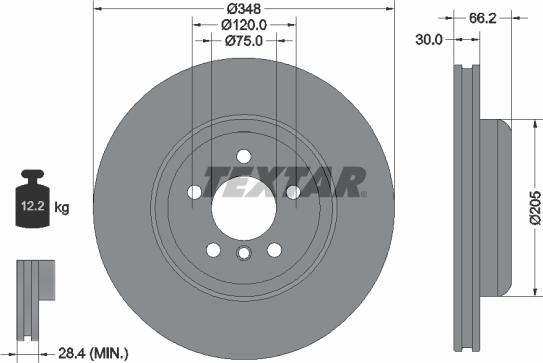 Textar 92313405 - Тормозной диск autospares.lv