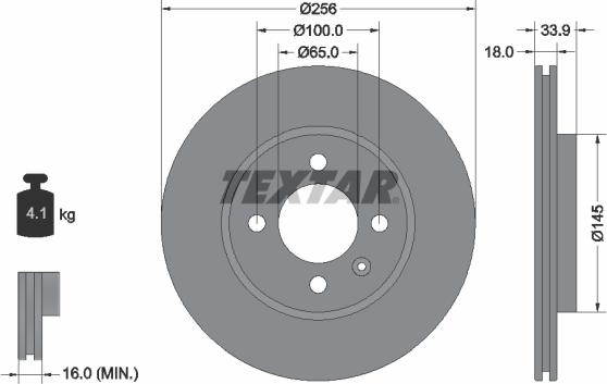 Textar 92330200 - Тормозной диск autospares.lv