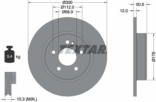 Textar 92331505 - Тормозной диск autospares.lv