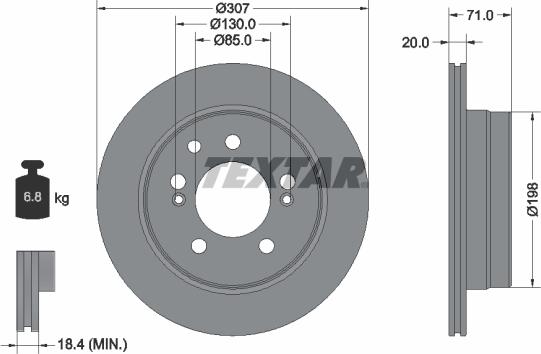 Textar 92338503 - Тормозной диск autospares.lv