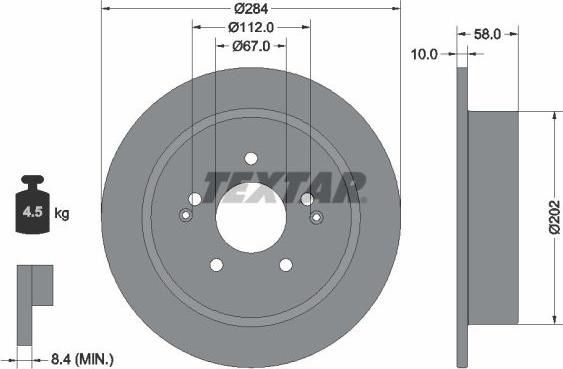 Textar 92326603 - Тормозной диск autospares.lv