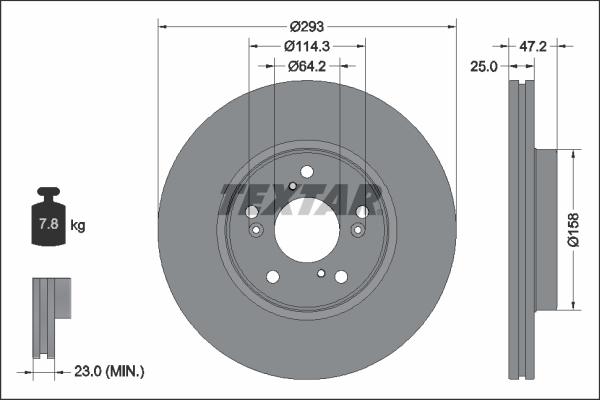 Textar 92321303 - Тормозной диск autospares.lv