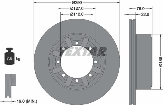 Textar 92322303 - Тормозной диск autospares.lv