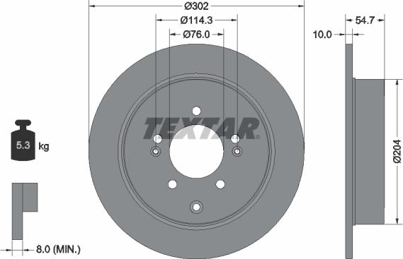 Textar 92294903 - Тормозной диск autospares.lv