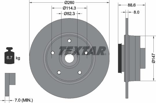Textar 92291003 - Тормозной диск autospares.lv