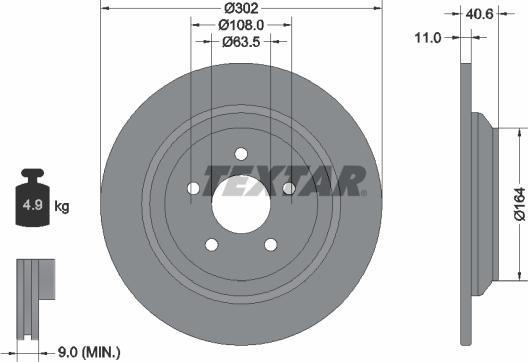 Textar 92292403 - Тормозной диск autospares.lv